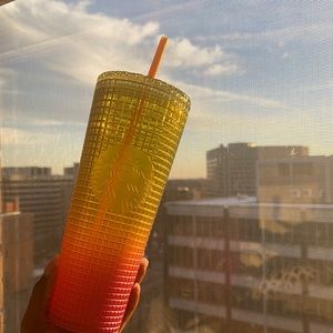 NEW Starbucks Summer ‘Lemon’ Ombre Disco Grid Tumblers